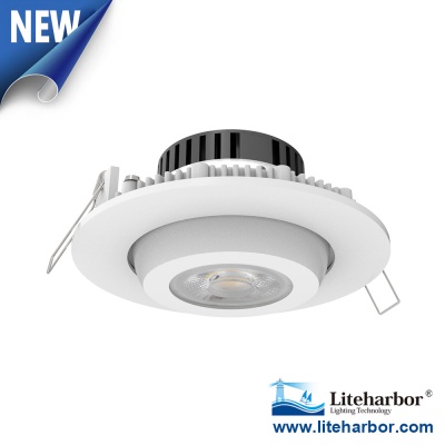 Recessed Mount Round Gimbal 4 Inch LED Downlight Retrofit