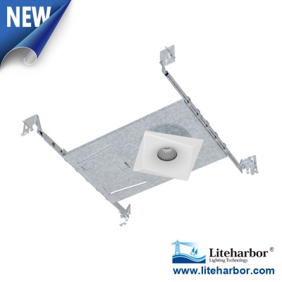 4 Inch New Construction Square Recessed LED Retrofit Trim